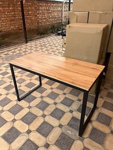 Лофт-стол прямоугольный - Столешница: ламинированная плита под