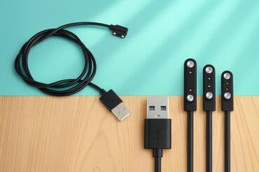 Магнитный зарядный кабель с коннектором для смарт‑часов/браслетов