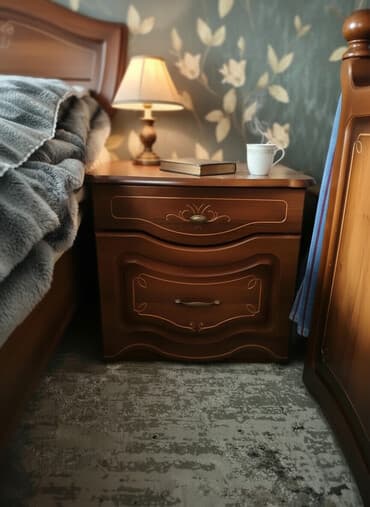 садовый дом: Спальный гарнитур, Б/у, Шкаф, Белоруссия, Дерево, Самовывоз, цвет - Коричневый — 1