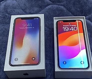 iphine xr: IPhone X, Б/у, 64 ГБ, White Titanium, Коробка, 74 % — 2