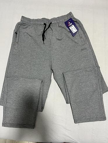 Мужские спортивные брюки серого цвета. Размер 50 - Материал: мягкий