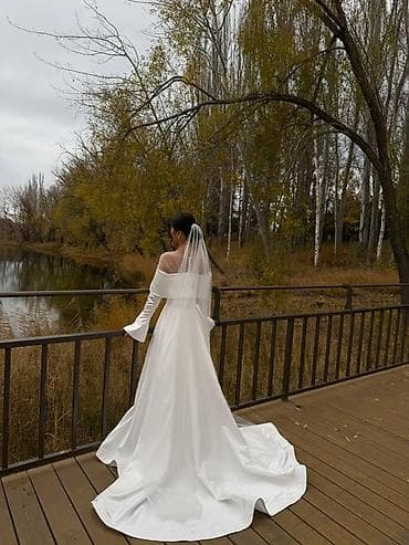 Свадебное платье в минималистичном стиле - Цвет: чистый белый -