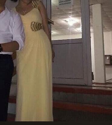 Вечернее платье, Классическое, Длинная модель, Шифон, Без рукавов, С пайетками, L