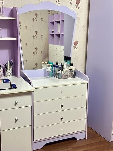 тумбы комоды бу: Детская гарнитура, Б/у, Для девочки, ДСП, цвет - Фиолетовый, Самовывоз — 4