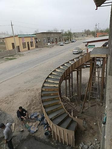 Бетон тепкичи Жеке менчик үй үчүн, Тепкичтин формасы: Бургуланма