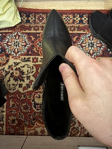 Жеке буюмдар: Женские полусапожки-ботильоны Euromix. - Цвет: черный - Нос — 1