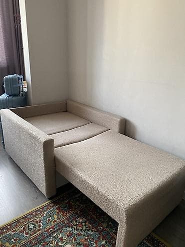 пуфики кресло мешки: Кресло-кровать, Б/у, Односпальный, цвет - Бежевый — 4