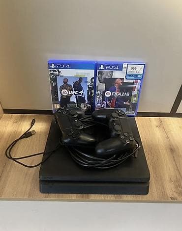 naruto ps4: Sony PlayStation 4 (Slim) — игровая консоль с двумя беспроводными — 1