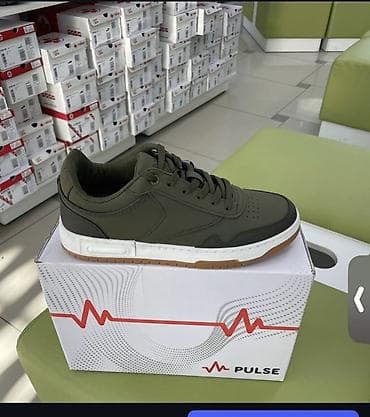 секс кр: Кроссовки Pulse, модель низкого профиля. - Цвет: оливковый (хаки) с — 2