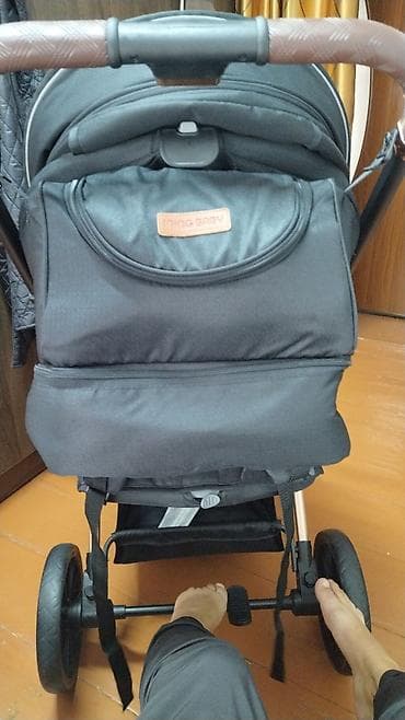 ремни безопасности на коляску: Прогулочная коляска IMING BABY (надпись на капюшоне) - Цвет: черный с — 4