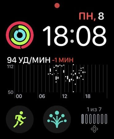 Смарт‑часы Apple Watch (цифровой циферблат) Описание и функции: -
