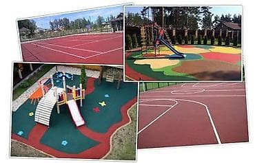 Резиновое покрытие для детских и спортивных площадок - Бесшовное