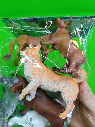 ослик игрушка: Животные резиновые игрушки домашние в наборе🐕 Комплектация товара — 4