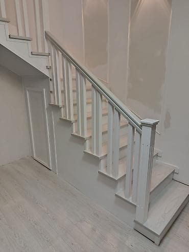 Оборудование для производства: Деревянная лестница Для дома, Бесплатный замер, Форма лестницы: Прямая, Стиль: Классический — 9