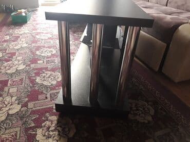 телевизор тумбочка: Тумба и подставка для телевизора, Б/у, Напольная, Самовывоз, цвет - Черный — 5