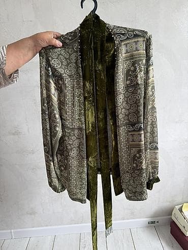 костюм лен: Костюм с юбкой, Миди, 3XL — 1