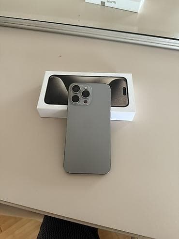 Техника и электроника: IPhone 15 Pro Max, Б/у, 256 ГБ, Natural Titanium, Коробка, 87 % — 3