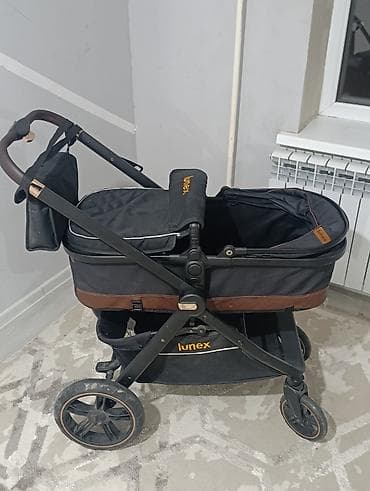 кожанные брюки: Коляска, Другой бренд, цвет - Черный, Б/у, Самовывоз — 2