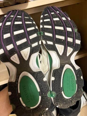 Спецодежда: Кроссовки Lacoste (модель в стиле ретро-раннинг) - Цвет: белый с — 2