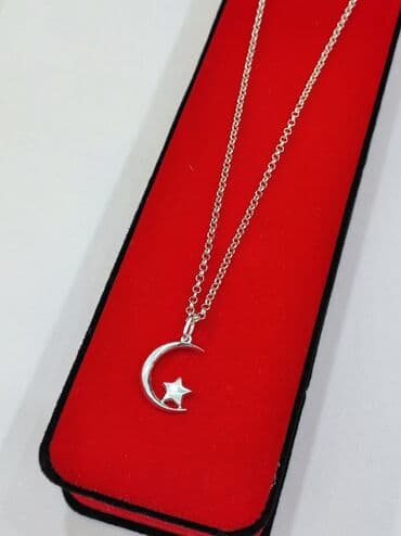 свадебные платья от производителя: Серебряная Цепочка Звёзды и Луна Длина 50 см Цена 2500 сом Для — 1