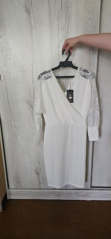 коктейльные платья футляр: Вечернее платье, Коктейльное, Короткая модель, С рукавами, S — 1