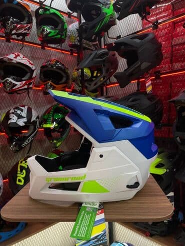 фонарик для велосипедов: Шлем велосипедный унисекс, на все лицо, для горных велосипедов — 1