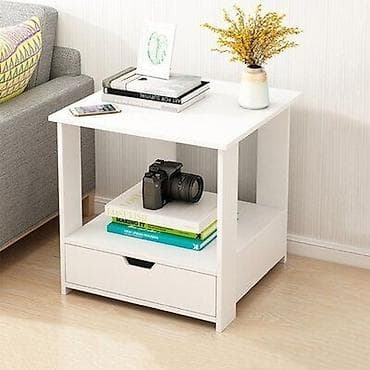 Тумбы и подставки для телевизора: Прикроватная тумба, Новый, Без зеркала, цвет - Белый, ЛДСП, В рассрочку, Самовывоз — 4