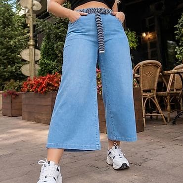 кюлоты джинсы: Джинсы, Кюлоты, Турция, Высокая талия, Стрейч, 3XL, 2XL, 4XL — 1