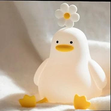 Ночник-лампа «Утёнок с ромашкой» - Дизайн: милый утёнок с ромашкой на