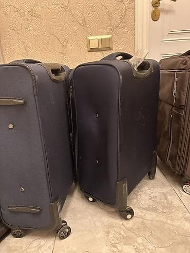 чехол для чемоданов: Чемодан, Б/у, Материал: Полиэстер, Средний (40 - 70 л), Водонепроницаемость, Вращающиеся колеса на 360°, Кодовый замок — 5