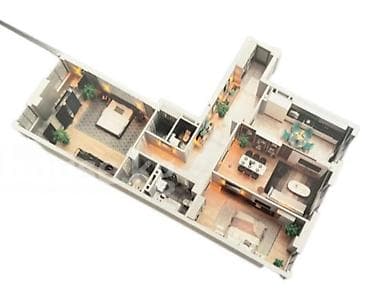 жк бруклин бишкек: 3 комнаты, 133 м², Элитка, 8 этаж, Готовая ПСО (под самоотделку) — 1