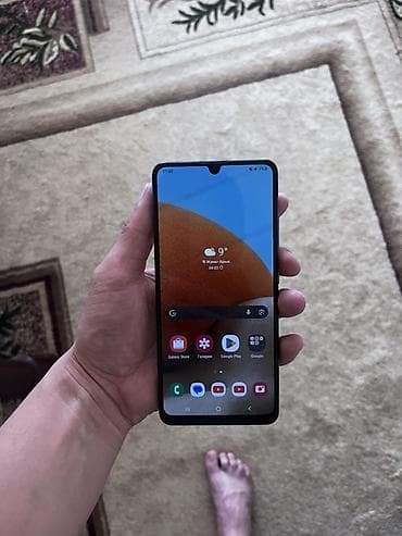 s24 fe: Samsung Galaxy A32, Б/у, 128 ГБ, цвет - Голубой, 2 SIM — 3