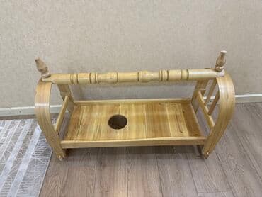 кроватки для девочек: Детская приставная кроватка, Б/у, Без колесиков, цвет - Бежевый — 1