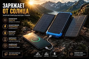 Солнечный Power Bank с раскладными панелями Ключевые возможности: - — 2