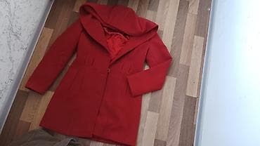 Пальто, Осень-весна, Короткая модель, С капюшоном