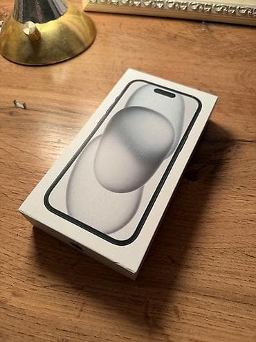 Техника сатып алуу: IPhone 15, Жаңы, 128 ГБ, Кара, Кабель, Куту, 100 % — 1