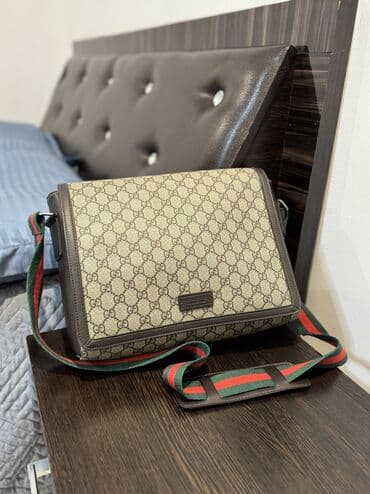 барсетка: Классическая сумка, Gucci, Материал: Комбинированный материал, Регулируемый ремень, Мужские, Новый — 1