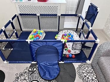 игровая площадка для детей купить: Детский игровой манеж - Просторный модульный манеж из легких трубок и — 1