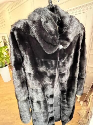Блузки: Шуба, Норка, По колено, С капюшоном, M — 1