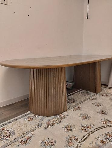 coffee table: Дизайнерский овальный стол (без стульев) - Стол овальной формы с — 3