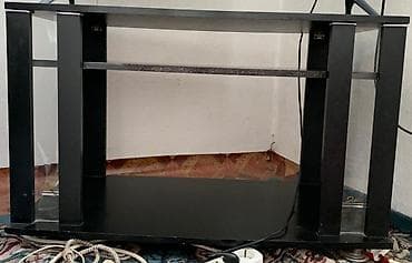 телевизор 85: Тумба и подставка для телевизора, Напольная, ЛДСП, цвет - Черный — 3