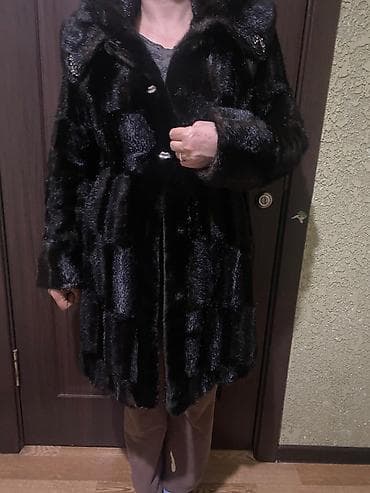 m s: Шуба, Норка, По колено, M — 2