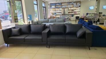 диван черный: Прямой диван, Новый, Трехместный, В рассрочку — 2