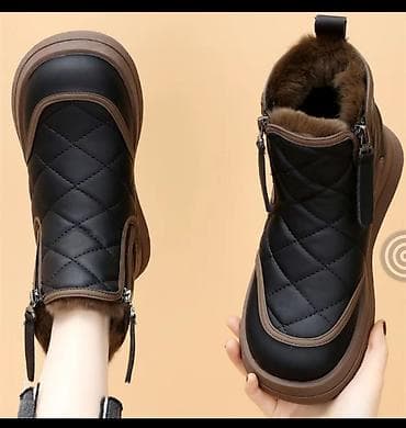 уги женская: Зимние женские ботинки-угги с молнией сбоку - Теплая модель с густым — 1
