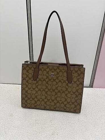 Шопперлер: Сумка-тоут Coach Signature Jacquard - Цвет: коричневый/бежевый с — 1