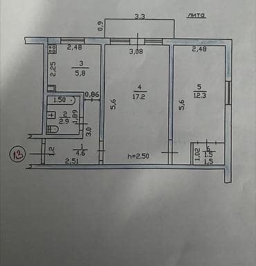 алматы квартиры: 2 комнаты, 44 м², 104 серия, 4 этаж, Старый ремонт — 7