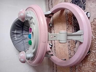 на площадке: Детские ходунки Babywalker, розовые - Круглая устойчивая рама с — 1