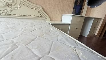 Кийим үчүн комоддор: Уктоочу бөлмө гарнитуру, Эки кишилик керебет, түсү - Ак — 7