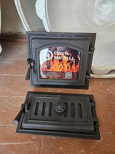 форма для гипс: Стеклянный Чугунные дверцы для печи Комплект: - Топочная дверца с — 2