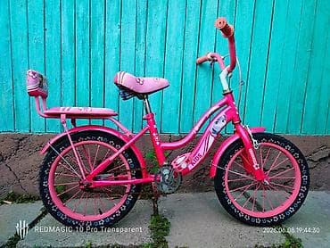 fixed gear: Детский велосипед, 2-колесный, 3 - 4 года, Для девочки, Б/у — 1